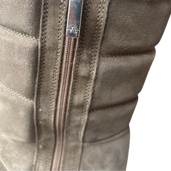 Aquatalia Waterproof Winter Boots Suede Fur Side Zip Light Taupe New Size US 5.5 - Picture 12 of 12